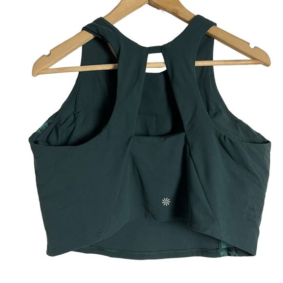 Athleta Conscious Crop Serene Green Camo Sports Bra D-DD Cup Size 1X - Picture 6 of 8